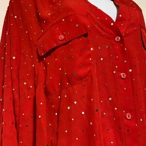 Kim Rogers Red Polka Dot Blazer